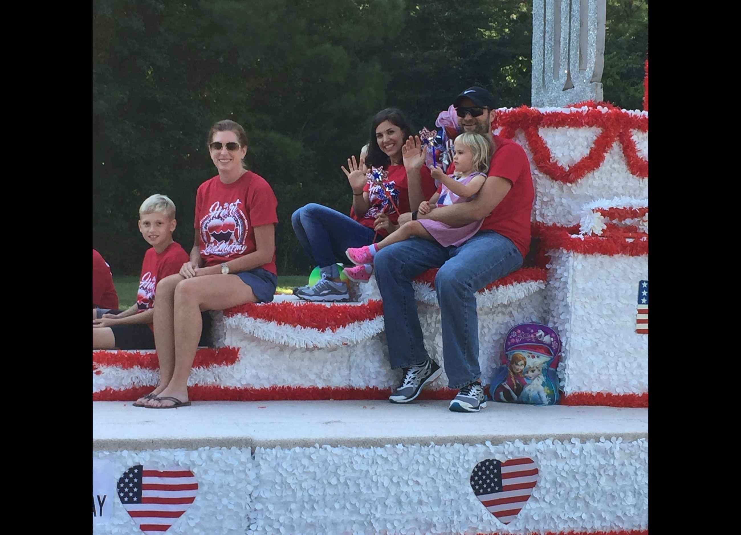 Heart of Lake Murray Float with Town Employees