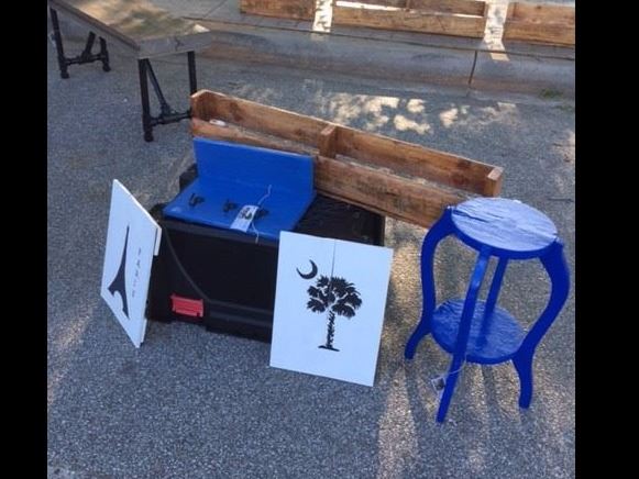 A thru Z Designs with their homemade furniture and decor